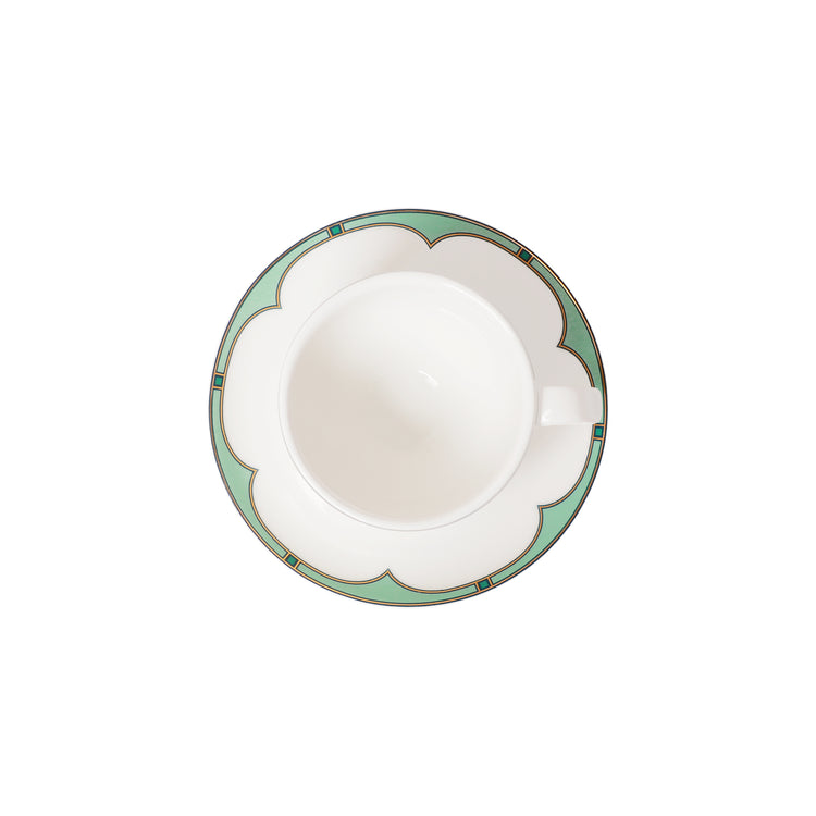 Emerald Coffee Cup & Saucer Set - 4 Person