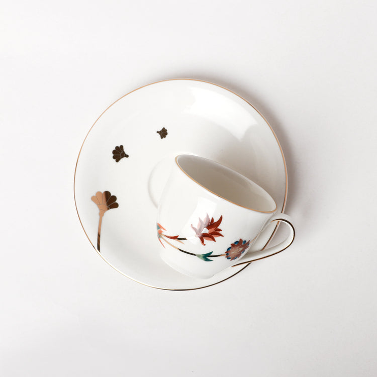 Wildflower Coffee/Tea Cup & Saucer - 4 Person