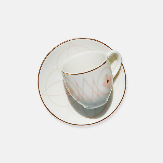 Azhara Espresso Cup & Saucer - 4 Pcs Set