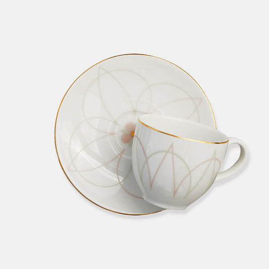 Azhara Coffee/Tea Cup & Saucer - 4 Pcs Set