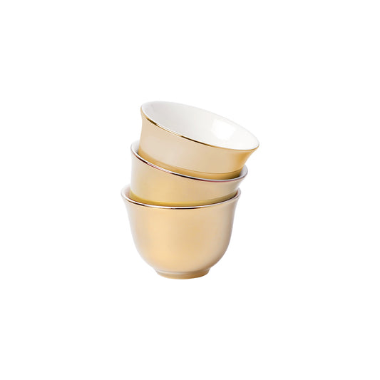 Golden Arabic Cups - 6 Pcs