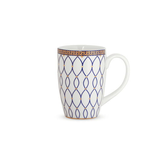 Blue & Gold Mug Set - 4 Pcs