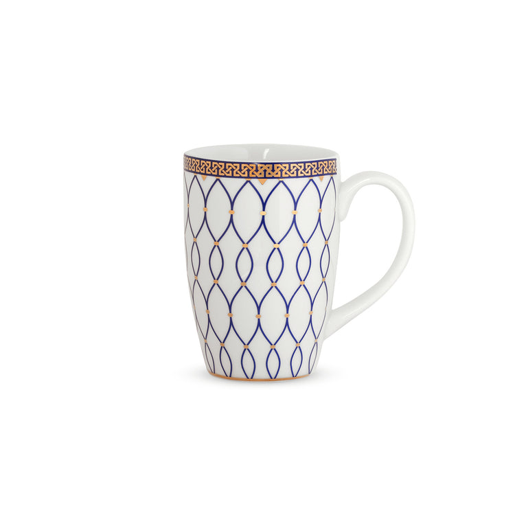 Blue & Gold Mug Set - 4 Pcs