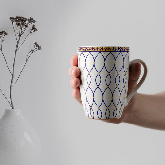 Blue and gold Mug