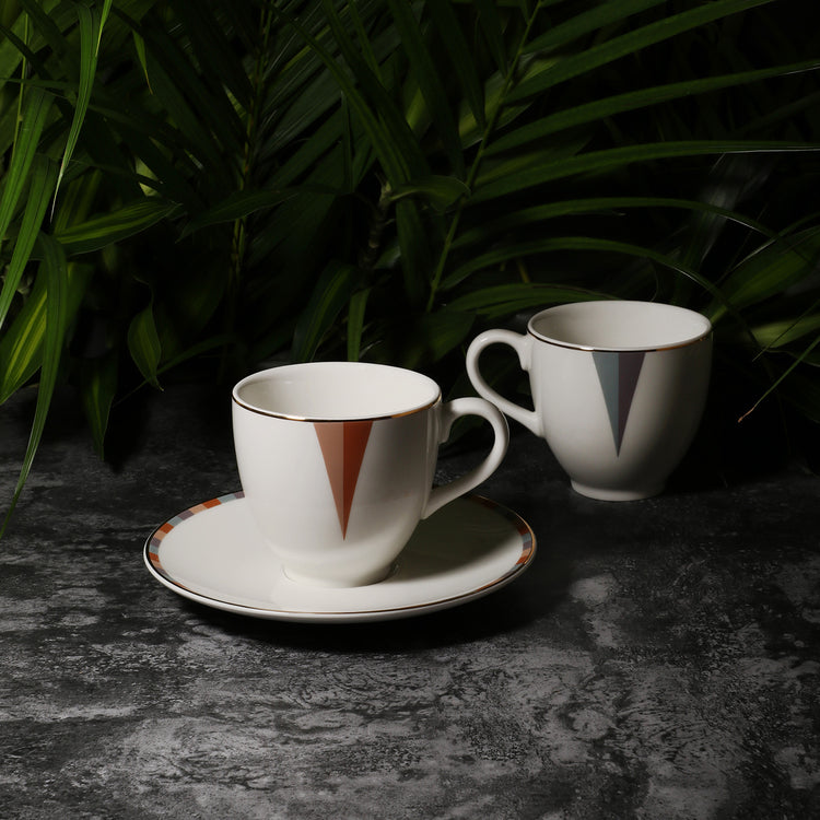 Blooming Bud Coffee/Tea Cup & Saucer (280 ML)  - 4 Person