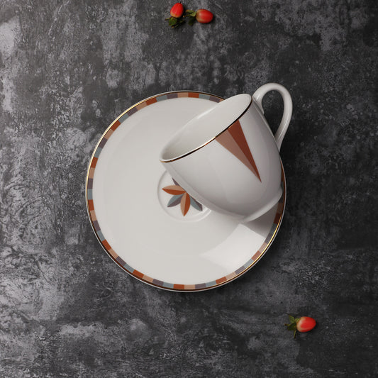 Blooming Bud Coffee/Tea Cup & Saucer (280 ML)  - 4 Person