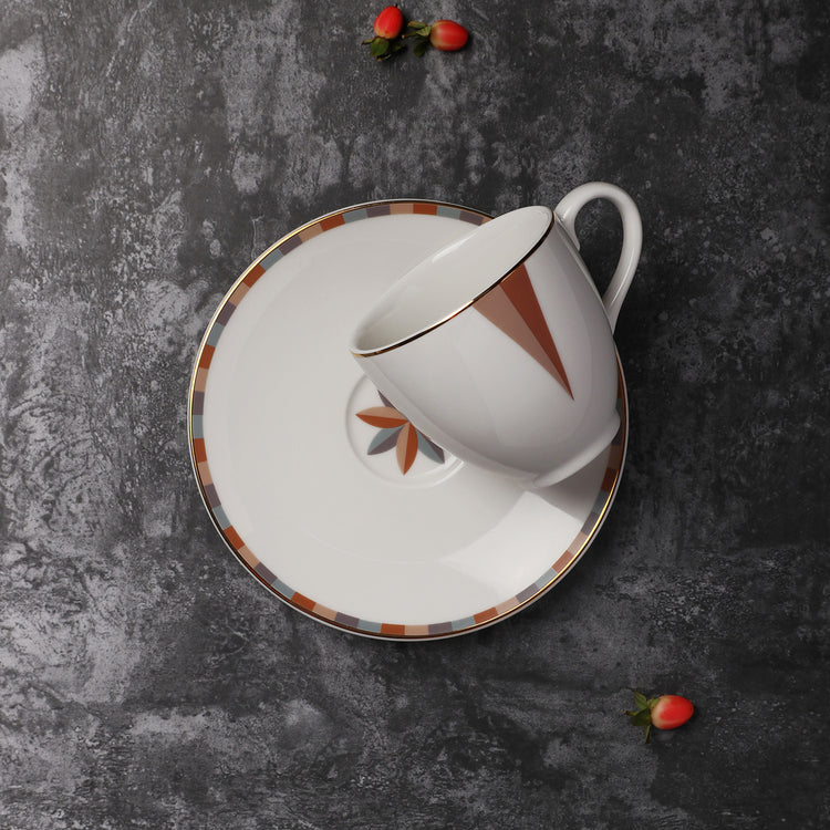 Blooming Bud Coffee/Tea Cup & Saucer (280 ML)  - 4 Person