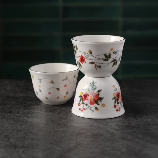 Vintage Blossom Arabic Cup - 6 Pcs Set