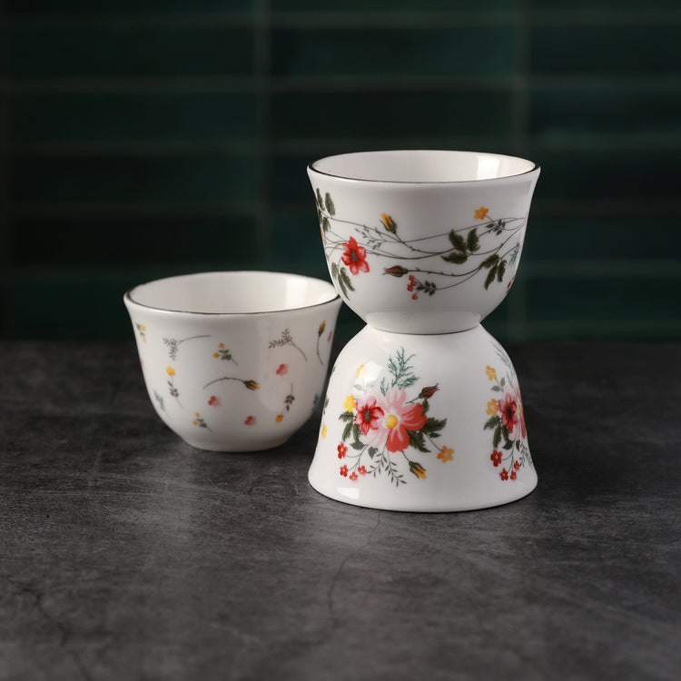 Vintage Blossom Arabic Cup - 6 Pcs Set
