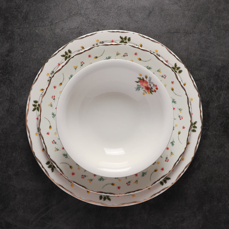 Vintage Blossom Bowl - 4 Pcs Set