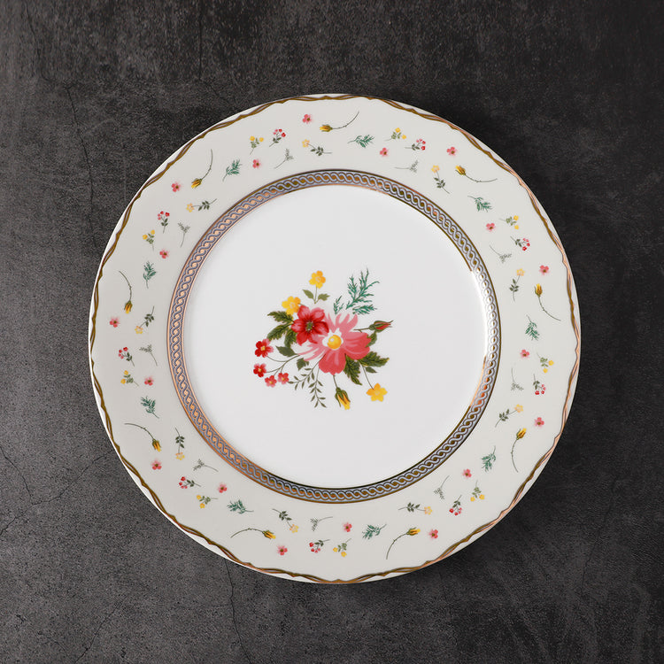 Vintage Blossom Dessert Plate - 4 Pcs Set