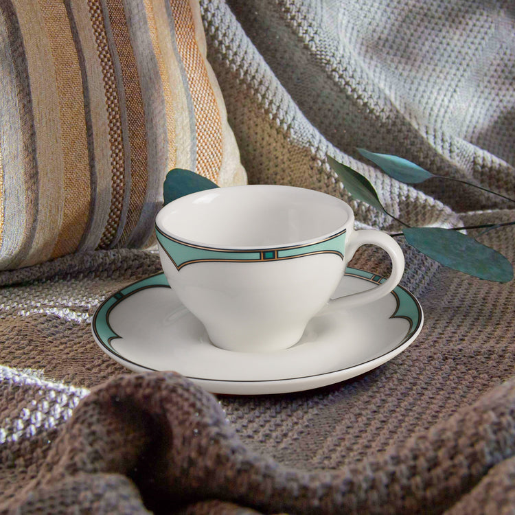 Emerald Coffee Cup & Saucer Set - 4 Person
