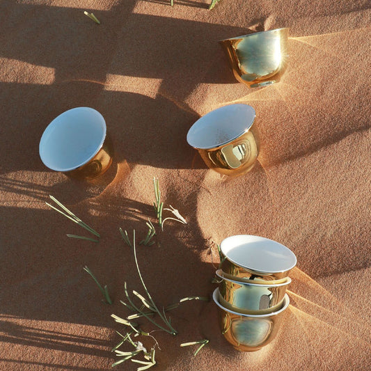 Golden Arabic Cups - 6 Pcs